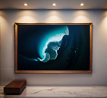 JPG 편집이미지 파도 바다 창문 전등 프레임 풍경 사람없음 사각형 디지털합성 편집소스 편집실사 AI포토 AI콘텐츠 도형 조명 CG 파일형식