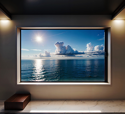 JPG 구름 편집이미지 바다 창문 하늘 전등 프레임 풍경 사람없음 태양 사각형 맑음 디지털합성 편집소스 편집실사 AI포토 AI콘텐츠 자연요소 도형 날씨 조명 CG 파일형식