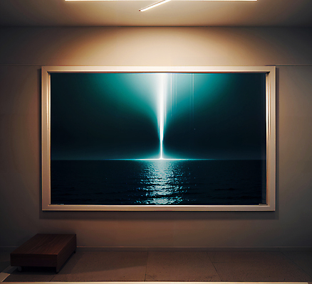 JPG 편집이미지 바다 창문 전등 프레임 풍경 사람없음 빛 사각형 디지털합성 편집소스 편집실사 AI포토 AI콘텐츠 도형 조명 CG 파일형식