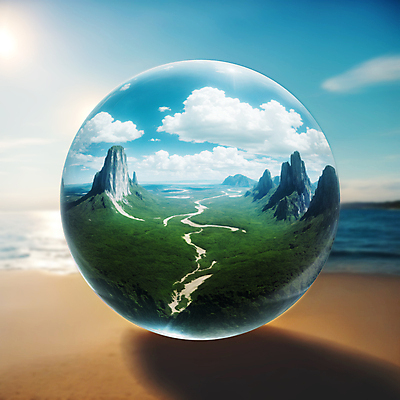 JPG 구름 편집이미지 자연 하늘 산 그림자 풍경 해변 사람없음 맑음 원형 숲 구슬 디지털합성 편집소스 이미지편집 편집실사 AI컴퓨터그래픽 AI콘텐츠 자연요소 도형 바다 날씨 CG 생태계 파일형식