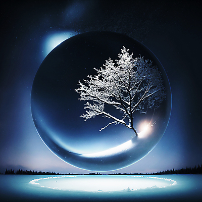 JPG 나무 편집이미지 겨울 자연 밤하늘 풍경 사람없음 빛 눈 원형 구슬 디지털합성 편집소스 눈덮임 이미지편집 편집실사 AI컴퓨터그래픽 AI콘텐츠 자연요소 도형 식물 계절 컨셉 하늘 날씨 야간 CG 생태계 파일형식