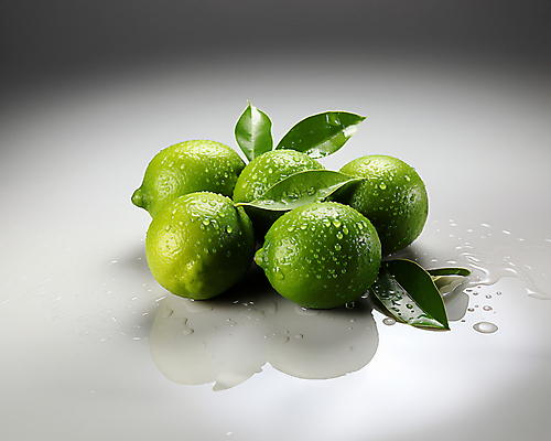 JPG 스튜디오촬영 편집이미지 잎 과일 사람없음 초록색 여러개 물방울 수분 라임 편집실사 AI포토 AI콘텐츠 식물 컬러 다수 실내 CG 파일형식