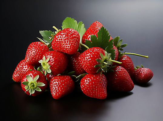 JPG 스튜디오촬영 편집이미지 잎 과일 딸기 사람없음 빨간색 여러개 편집실사 AI포토 AI콘텐츠 식물 컬러 다수 실내 CG 파일형식