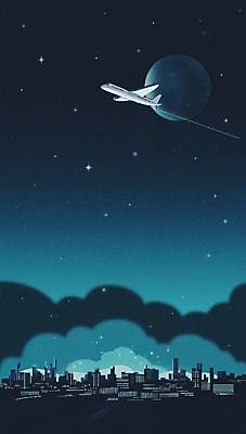 JPG 구름 실루엣 야경 일러스트 밤하늘 비행기 사람없음 건물 파란색 어둠 보름달 달 도시 국내일러스트 AI일러스트 AI콘텐츠 자연요소 건축물 컬러 항공교통 하늘 대중교통 촬영기법 야간 파일형식 풍경_경치