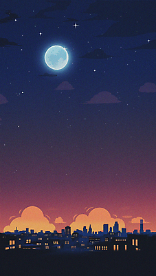 JPG 구름 실루엣 야경 일러스트 밤하늘 사람없음 건물 일몰 보름달 달 도시 그라데이션 국내일러스트 AI일러스트 AI콘텐츠 자연요소 건축물 하늘 촬영기법 노을 야간 파일형식 풍경_경치