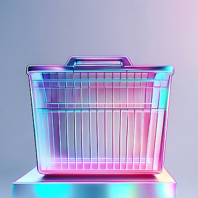 JPG 편집이미지 사람없음 쇼핑 컬러풀 장바구니 디지털합성 오브젝트 홀로그램 이미지편집 편집실사 AI컴퓨터그래픽 AI콘텐츠 컬러 바구니 CG 파일형식
