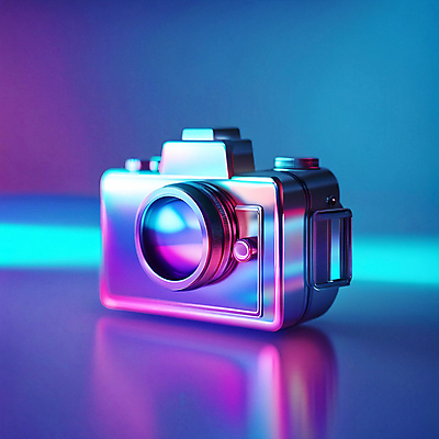JPG 편집이미지 사람없음 컬러풀 카메라 디지털합성 오브젝트 홀로그램 이미지편집 편집실사 AI컴퓨터그래픽 AI콘텐츠 컬러 전자제품 CG 파일형식