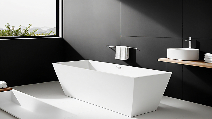 JPG 편집이미지 라이프스타일 창문 욕조 실내 사람없음 인테리어 수건 욕실 디지털합성 세면대 미니멀 편집실사 AI포토 AI콘텐츠 디자인 내부 생활 위생용품 CG 파일형식