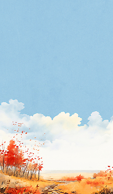 JPG 구름 단풍 일러스트 자연 하늘 단풍나무 수채화 풍경 사람없음 가을풍경 맑음 가을 국내일러스트 AI일러스트 AI콘텐츠 자연요소 나무 계절 잎 날씨 생태계 파일형식 가을_계절