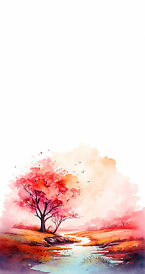 JPG 구름 일러스트 자연 조류 하늘 단풍나무 수채화 풍경 사람없음 빨간색 강 가을풍경 가을 돌_바위 카피스페이스 국내일러스트 AI일러스트 AI콘텐츠 자연요소 나무 동물 계절 컬러 단풍 공백 생태계 파일형식 가을_계절