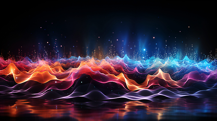 JPG 편집이미지 그래픽백그라운드 형상 사람없음 그래픽 빛 반짝임 컬러풀 맥박 진동 디지털합성 웨이브 파동 편집소스 사운드웨이브 이미지편집 편집실사 AI컴퓨터그래픽 AI콘텐츠 컬러 백그라운드 의학 모션 순간포착 소리 CG 파일형식