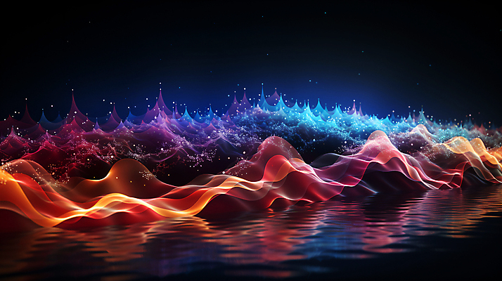 JPG 편집이미지 그래픽백그라운드 형상 사람없음 그래픽 빛 반짝임 컬러풀 맥박 진동 디지털합성 웨이브 파동 편집소스 사운드웨이브 이미지편집 편집실사 AI컴퓨터그래픽 AI콘텐츠 컬러 백그라운드 의학 모션 순간포착 소리 CG 파일형식