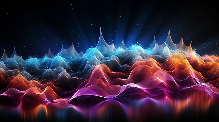 JPG 편집이미지 그래픽백그라운드 형상 사람없음 그래픽 빛 반짝임 컬러풀 맥박 진동 디지털합성 웨이브 파동 편집소스 사운드웨이브 이미지편집 편집실사 AI컴퓨터그래픽 AI콘텐츠 컬러 백그라운드 의학 모션 순간포착 소리 CG 파일형식