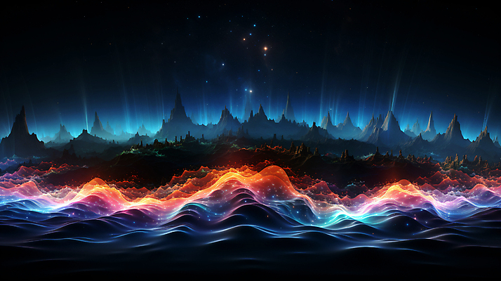 JPG 편집이미지 그래픽백그라운드 형상 사람없음 그래픽 빛 반짝임 컬러풀 맥박 진동 디지털합성 웨이브 파동 편집소스 사운드웨이브 이미지편집 편집실사 AI컴퓨터그래픽 AI콘텐츠 컬러 백그라운드 의학 모션 순간포착 소리 CG 파일형식