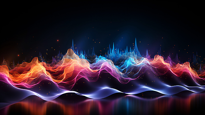 JPG 편집이미지 그래픽백그라운드 형상 사람없음 그래픽 빛 반짝임 컬러풀 맥박 진동 디지털합성 웨이브 파동 편집소스 사운드웨이브 이미지편집 편집실사 AI컴퓨터그래픽 AI콘텐츠 컬러 백그라운드 의학 모션 순간포착 소리 CG 파일형식