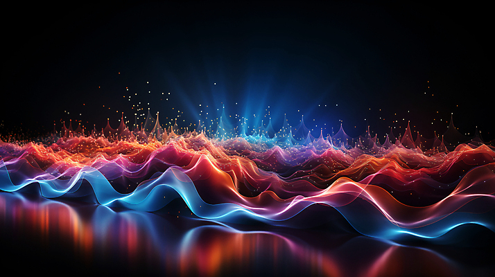 JPG 편집이미지 그래픽백그라운드 형상 사람없음 그래픽 빛 반짝임 컬러풀 맥박 진동 디지털합성 웨이브 파동 편집소스 사운드웨이브 이미지편집 편집실사 AI컴퓨터그래픽 AI콘텐츠 컬러 백그라운드 의학 모션 순간포착 소리 CG 파일형식