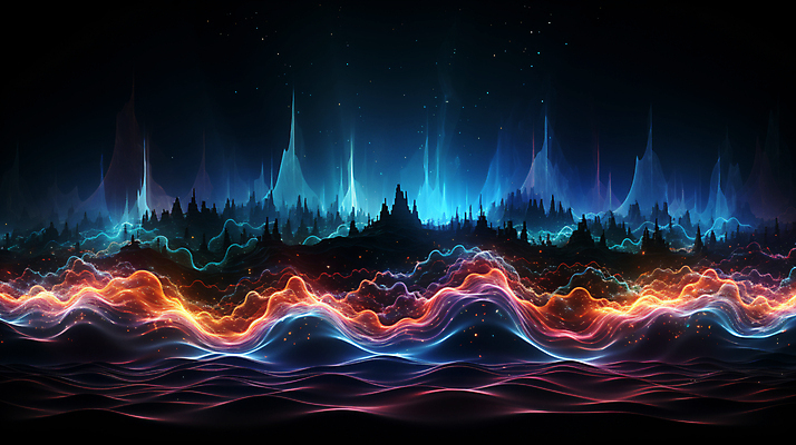 JPG 편집이미지 그래픽백그라운드 형상 사람없음 그래픽 빛 반짝임 컬러풀 맥박 진동 디지털합성 웨이브 파동 편집소스 사운드웨이브 이미지편집 편집실사 AI컴퓨터그래픽 AI콘텐츠 컬러 백그라운드 의학 모션 순간포착 소리 CG 파일형식