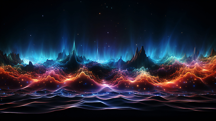 JPG 편집이미지 그래픽백그라운드 형상 사람없음 그래픽 빛 반짝임 컬러풀 맥박 진동 디지털합성 웨이브 파동 편집소스 사운드웨이브 이미지편집 편집실사 AI컴퓨터그래픽 AI콘텐츠 컬러 백그라운드 의학 모션 순간포착 소리 CG 파일형식