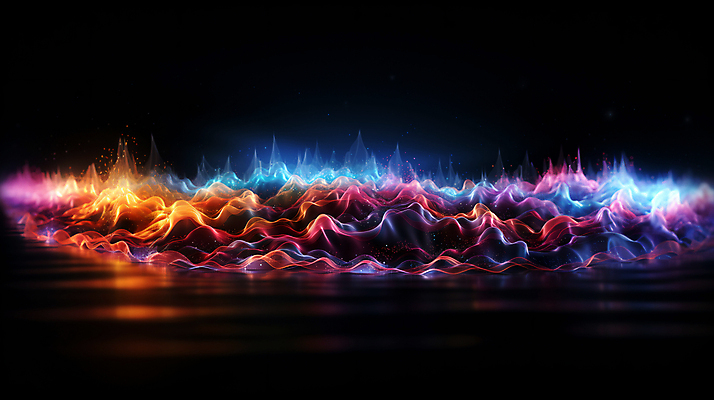 JPG 편집이미지 그래픽백그라운드 형상 사람없음 그래픽 빛 반짝임 컬러풀 맥박 진동 디지털합성 웨이브 파동 편집소스 사운드웨이브 이미지편집 편집실사 AI컴퓨터그래픽 AI콘텐츠 컬러 백그라운드 의학 모션 순간포착 소리 CG 파일형식