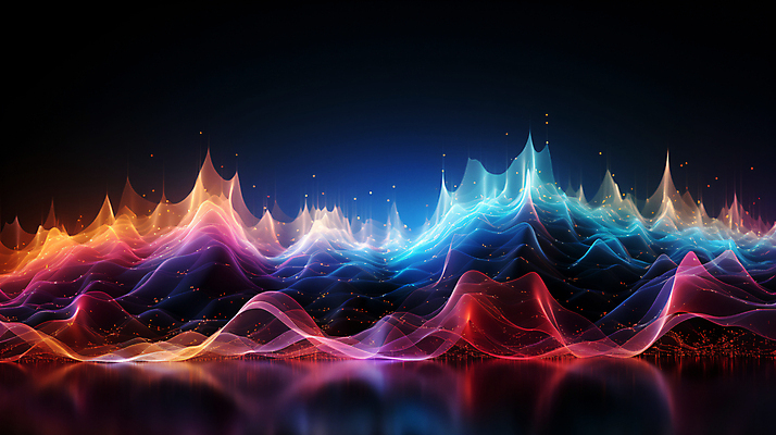 JPG 편집이미지 그래픽백그라운드 형상 사람없음 그래픽 빛 반짝임 컬러풀 맥박 진동 디지털합성 웨이브 파동 편집소스 사운드웨이브 이미지편집 편집실사 AI컴퓨터그래픽 AI콘텐츠 컬러 백그라운드 의학 모션 순간포착 소리 CG 파일형식