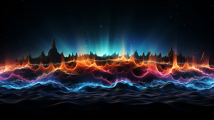 JPG 편집이미지 그래픽백그라운드 형상 사람없음 그래픽 빛 반짝임 컬러풀 맥박 진동 디지털합성 웨이브 파동 편집소스 사운드웨이브 이미지편집 편집실사 AI컴퓨터그래픽 AI콘텐츠 컬러 백그라운드 의학 모션 순간포착 소리 CG 파일형식