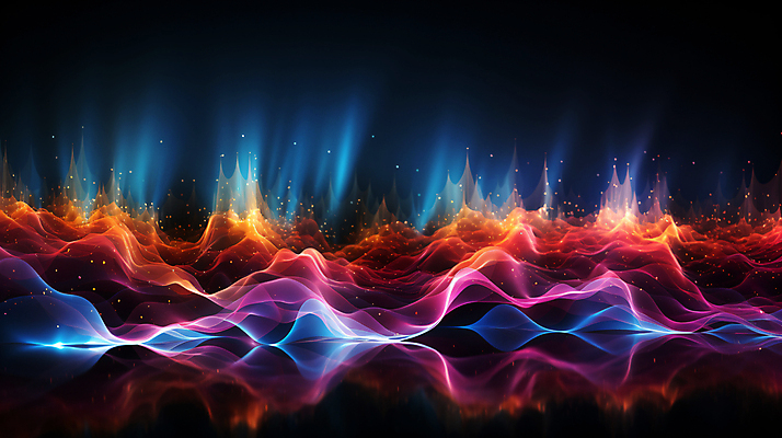 JPG 편집이미지 그래픽백그라운드 형상 사람없음 그래픽 빛 반짝임 컬러풀 맥박 진동 디지털합성 웨이브 파동 편집소스 사운드웨이브 이미지편집 편집실사 AI컴퓨터그래픽 AI콘텐츠 컬러 백그라운드 의학 모션 순간포착 소리 CG 파일형식