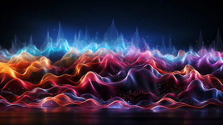 JPG 편집이미지 그래픽백그라운드 형상 사람없음 그래픽 빛 반짝임 컬러풀 맥박 진동 디지털합성 웨이브 파동 편집소스 사운드웨이브 이미지편집 편집실사 AI컴퓨터그래픽 AI콘텐츠 컬러 백그라운드 의학 모션 순간포착 소리 CG 파일형식