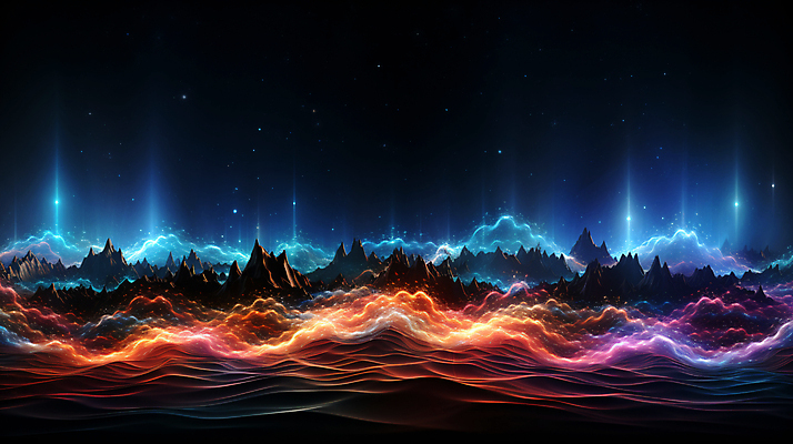 JPG 편집이미지 그래픽백그라운드 형상 사람없음 그래픽 빛 반짝임 컬러풀 맥박 진동 디지털합성 웨이브 파동 편집소스 사운드웨이브 이미지편집 편집실사 AI컴퓨터그래픽 AI콘텐츠 컬러 백그라운드 의학 모션 순간포착 소리 CG 파일형식