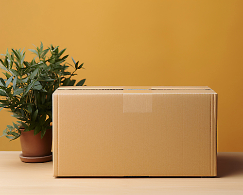 JPG 스튜디오촬영 편집이미지 화분 실내 사람없음 상자 노란색 이사 택배 이삿짐 택배상자 편집실사 AI포토 AI콘텐츠 컬러 내부 운송업 CG 파일형식