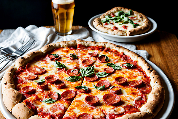 JPG 편집이미지 치즈 피자 서양음식 사람없음 배달음식 페퍼로니 페퍼로니피자 편집실사 AI포토 AI콘텐츠 음식 유제품 패스트푸드 소시지 배달 CG 파일형식