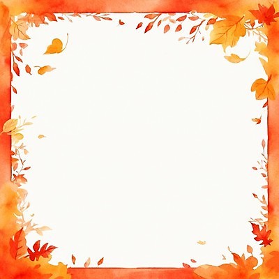 JPG 단풍 낙엽 일러스트 붓터치 수채화 프레임 사람없음 주황색 가을 번짐 감성 카피스페이스 국내일러스트 AI일러스트 AI콘텐츠 계절 컬러 컨셉 잎 공백 파일형식 효과