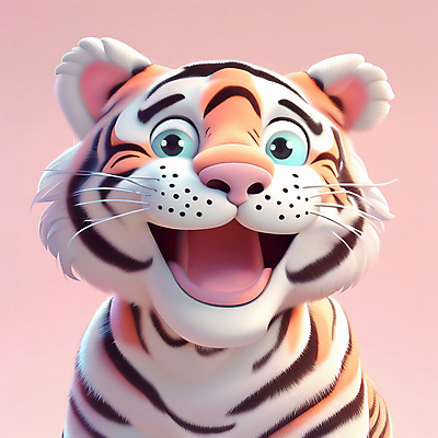 JPG 편집이미지 한마리 분홍색 동물캐릭터 사람없음 3D 귀여움 십이지신 호랑이띠 호랑이 디지털합성 십이지신캐릭터 편집3D AI컴퓨터그래픽 AI콘텐츠 동물 캐릭터 1 컬러 컨셉 포유류 파일형식