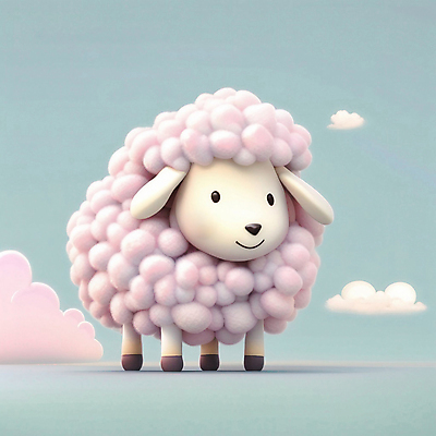 JPG 구름 편집이미지 한마리 분홍색 동물캐릭터 사람없음 3D 귀여움 십이지신 양띠 양 디지털합성 십이지신캐릭터 민트색 편집3D AI컴퓨터그래픽 AI콘텐츠 자연요소 동물 캐릭터 1 컬러 컨셉 포유류 파일형식
