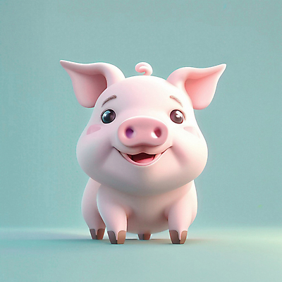 JPG 편집이미지 한마리 동물캐릭터 사람없음 3D 귀여움 십이지신 돼지띠 돼지 디지털합성 십이지신캐릭터 편집3D AI컴퓨터그래픽 AI콘텐츠 동물 캐릭터 1 컨셉 포유류 파일형식