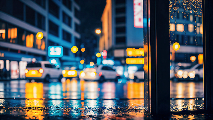 JPG 편집이미지 창문 자동차 거리 바닥 풍경 사람없음 비 도심 보케 블러효과 편집실사 AI포토 AI콘텐츠 자연요소 육상교통 날씨 도시 CG 블러 파일형식 효과