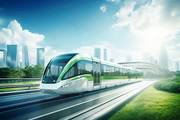 JPG 구름 편집이미지 하늘 빌딩 사람없음 건물 기찻길 기차 에코 친환경 미래도시 모노레일 그린시티 이미지편집 편집실사 AI컴퓨터그래픽 AI콘텐츠 자연요소 건축물 육상교통 미래 대중교통 환경 도시 CG 파일형식 그린뉴딜