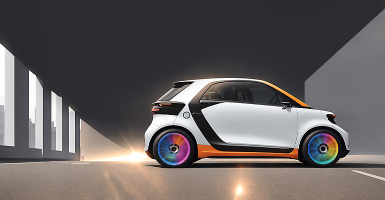 JPG 편집이미지 자동차 하늘 사람없음 빛 일몰 디지털합성 미래자동차 전기자동차 편집소스 편집실사 AI포토 AI콘텐츠 육상교통 노을 CG 파일형식