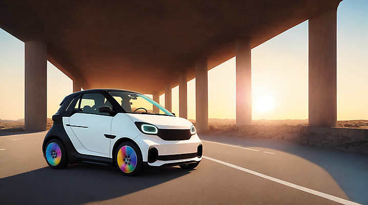 JPG 편집이미지 도로 자동차 하늘 사람없음 햇빛 일몰 디지털합성 미래자동차 전기자동차 편집소스 편집실사 AI포토 AI콘텐츠 길 육상교통 교통시설 태양 노을 CG 파일형식