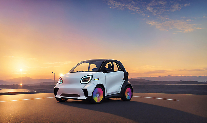 JPG 편집이미지 도로 자동차 하늘 그림자 사람없음 햇빛 일몰 디지털합성 미래자동차 전기자동차 편집소스 편집실사 AI포토 AI콘텐츠 길 육상교통 교통시설 태양 노을 CG 파일형식