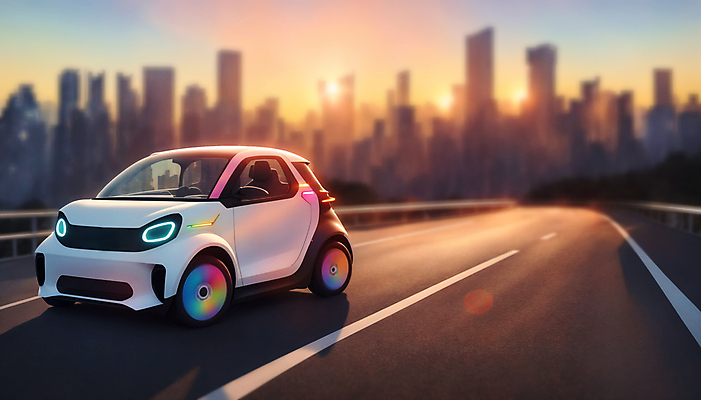 JPG 편집이미지 도로 자동차 하늘 빌딩 사람없음 건물 일몰 도시 디지털합성 미래자동차 전기자동차 편집소스 편집실사 AI포토 AI콘텐츠 건축물 길 육상교통 교통시설 노을 CG 파일형식