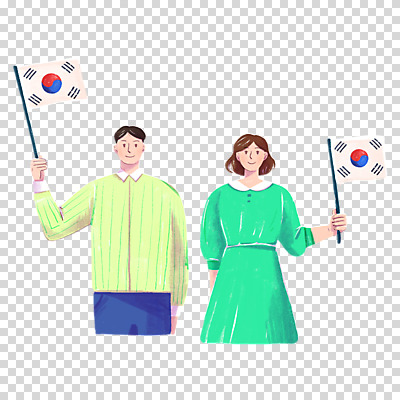 편집이미지 여자 남자 들기 누끼 상반신 성인 두명 깃발 태극기 현충일 PNG 성인만 호국보훈의달 기념일 모션 사람 국기 6월 파일형식