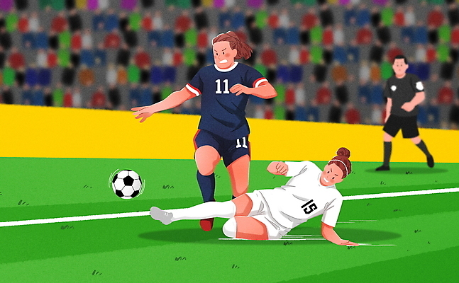 전신 PSD 여자 남자 유니폼 일러스트 축구공 축구선수 경기 성인 세명 축구 경쟁 경기장 수비 심판 군중 축구장 역동적 축구복 축구경기 다리걸기 태클 성인만 걸기 국내일러스트 옷 스포츠 컨셉 공 축구용품 스포츠시설 모션 운동선수 사람 운동복 구기 파일형식