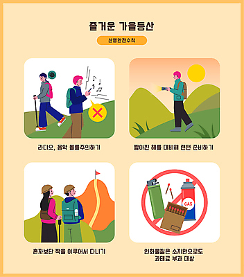 전신 여자 남자 말풍선 음표 일러스트 배낭 산 서기 여러명 상반신 성인 태양 걷기 일몰 등산 금지 가을 깃발 손전등 랜턴 풀 볼륨 성냥 등산객 안전수칙 가스 산행 라이터 동행 등산스틱 부탄 부탄가스 성인만 불편함 국내일러스트 AI파일 자연요소 식물 기호 계절 음악 다수 가방 모션 조명 안전 사람 노을 트래킹 감각 등산용품 남아시아 파일형식 벡터