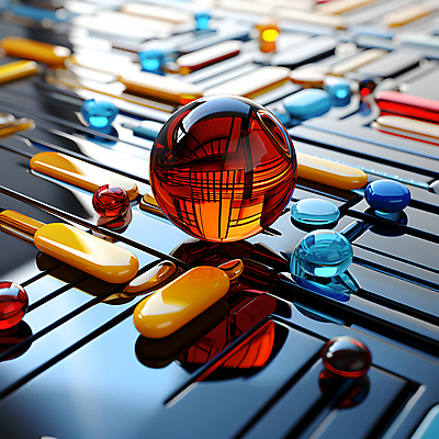 JPG 편집이미지 공 추상 사람없음 그래픽 컬러풀 알약 반사 3D 원형 구슬 디지털합성 직선 기하학 입체도형 편집소스 이미지편집 편집3D AI컴퓨터그래픽 AI콘텐츠 도형 선 컬러 무늬 약 입체 파일형식