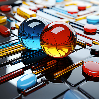 JPG 편집이미지 공 추상 사람없음 그래픽 컬러풀 알약 반사 3D 원형 구슬 디지털합성 직선 기하학 입체도형 편집소스 이미지편집 편집3D AI컴퓨터그래픽 AI콘텐츠 도형 선 컬러 무늬 약 입체 파일형식