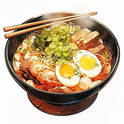 JPG 그릇 음식 일러스트 사람없음 계란 일본 라멘 연기 나무젓가락 일본음식 국내일러스트 AI일러스트 AI콘텐츠 식기 아시아 젓가락 알 면류 파일형식