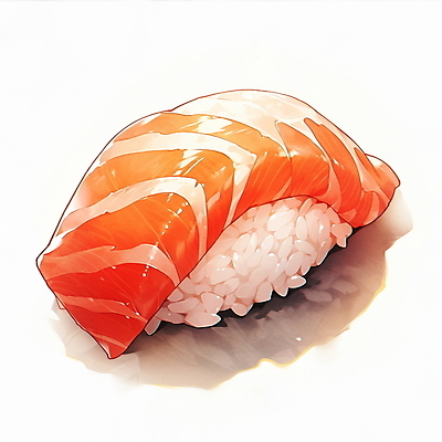 JPG 음식 일러스트 사람없음 일본 초밥 연어 연어요리 연어초밥 연어회 일본음식 국내일러스트 AI일러스트 AI콘텐츠 아시아 어류 생선회 파일형식