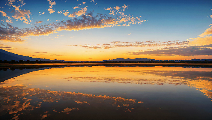 JPG 구름 편집이미지 하늘 산 풍경 사람없음 야외 강 반사 일몰 편집실사 AI포토 AI콘텐츠 자연요소 노을 CG 파일형식