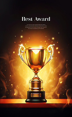 PSD 편집이미지 이벤트 사람없음 그래픽 빛 반짝임 금색 트로피 오브젝트 눈부심 시상 시상식 이미지편집 컬러 모션 상_우승 파일형식