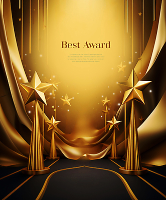 PSD 편집이미지 별 이벤트 사람없음 그래픽 빛 반짝임 금색 무대 천 트로피 오브젝트 눈부심 시상 시상식 이미지편집 자연요소 컬러 모션 직물 상_우승 파일형식